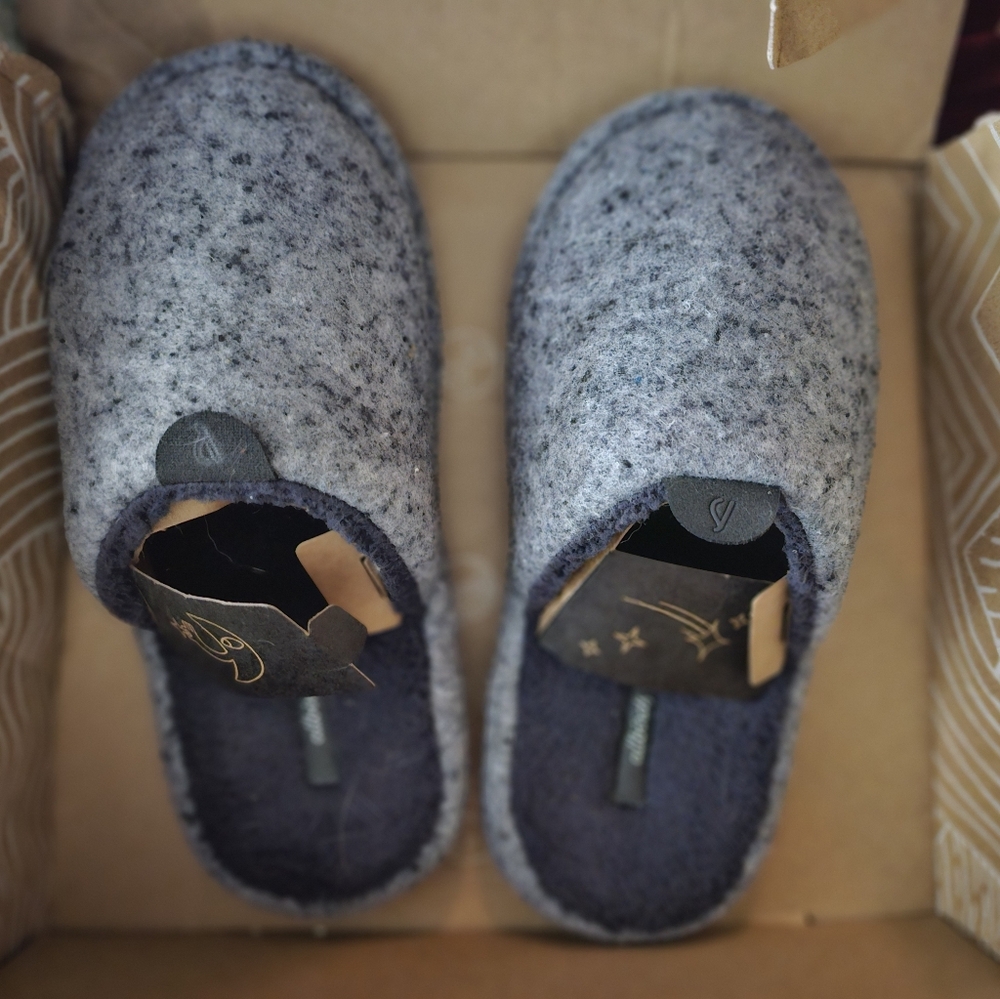 All birds grey slippers